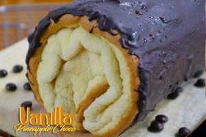 Cake Vanilla Pineapple Choco Ganache