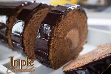 Oleh Oleh Surabaya Roll Cake Triple choco