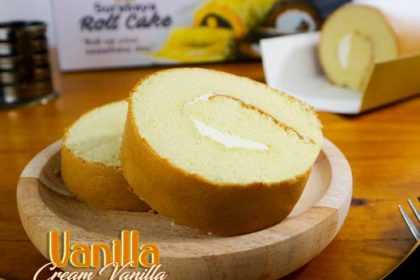 Roll Cake Vanilla Cream Vanilla