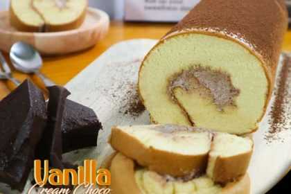 Oleh Oleh Khas Surabaya Roll Cake Vanilla Cream Choco